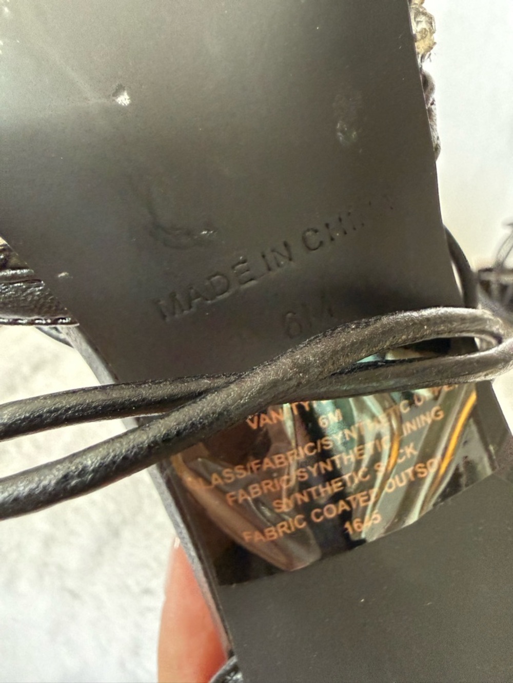 Steve Madden Vanity Mesh Crystal Embellished Black Lace-Up Stiletto Pump - Picture 11 of 12
